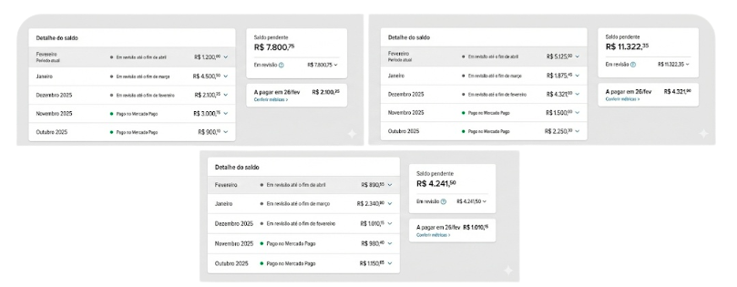 Mais comissões geradas automaticamente